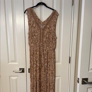 Lucky Brand Brown Floral Maxi Dress